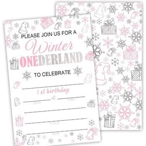 4"x6" Christmas Birthday Party Invitation Cards With Envelopes - Please Join Us